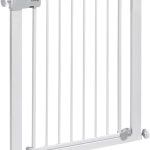 Safety 1st Auto Close Gate, Traphekje zonder boren, Automatisch sluitend veiligheidshek baby, 73–80 cm (max. 136 cm), Zelfklemmend (zonder boren), Met één hand te openen, Tweevoudige sluiting, Wit