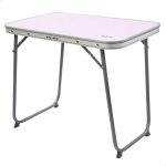 AKTIVE Campingtafel, inklapbaar, lichte tafel, inklapbare poten, afmetingen 60 x 40 x 50 cm, MDF, stalen frame, malvakleuren, draaggreep (52870)