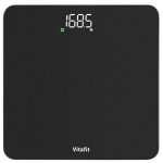 Vitafit Digitale Personenweegschaal Hoge Nauwkeurigheid 0.05kg, 182kg | Professionele Fabriek Sinds 2001 Badkamerweegschaal LED, Weegschaal Personen met 3*AAA Batterijen, Step-on, Spuitzilverzwart