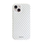 Reownest voor iPhone 13/14 hoesje Polka Dot esthetische telefoonhoes - wit