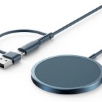 JSAUX Mag-Safe oplader, 15 W, snellader, magnetisch, draadloos, compatibel met MagSafe iPhone 15/15 Pro/15 Pro Max 14 Plus/iPhone 14 Pro Max/iPhone 13 Pro Max/13 Mini Airpods Pro, blauw