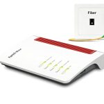 Beste glasvezel modem AVM FRITZ!Box 5530 Fiber Edition AON glasvezel modemrouter MESH master met Wi-Fi 6 tot 2400 Mbit/s (5 GHz) + 600 Mbit/s (2,4 GHz)