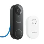 Reolink Video Deurbel Camera PoE met Bel, 2K+ Super HD Video Bedrade Buitencamera, 180° Diagonaal Beeld, Tweerichtingsaudio, Persoonsdetectie, Waterdicht, Waarschuwingen, Werkt Met NVR