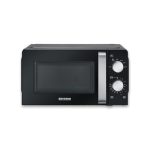 Severin Magnetron Solo, voor ontdooien en verwarmen, magnetron met draaiplateau voor gelijkmatige warmteverdeling, 17 l, zwart/roestvrij staal, MW 7886
