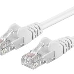 Beste UTP kabel PremiumCord Netwerkkabel, ethernet, LAN en patchkabel, Cat6, UTP, snel, flexibel en robuust, RJ45-kabel, 1 Gbit/S, AWG 26/7, koperen kabel, 100% Cu, wit, 0,5 m