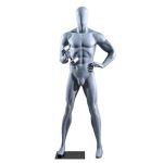 Glasvezel Sport Mannequin Man,Gespierd Lichaam Metalen Voetstuk Voor Winkel