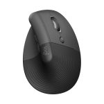 Beste Ergonomische muis Logitech Lift Vertical Ergonomische Muis, Draadloos, Bluetooth of Logi Bolt USB-ontvanger, Stille klikken, 4 knoppen, compatibel met Windows/macOS/iPadOS, Laptop, PC - Grafiet