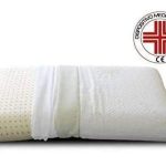 Beste latex hoofdkussen Evergreenweb Latex nekkussen, 40 x 70 cm, H 12 cm, medisch hulpmiddel, schuimmodel, dubbele uitneembare stoffen voering, aloë vera, 100% katoen, orthopedisch kussen voor nekpijn