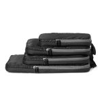 Amazon Essentials Ultralichte Compressie Pakking Kubussen met Rits, 4 Stuks, Zwart