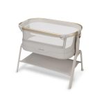 Maxi Cosi Iora² Aanschuifbedje, 0-6 maanden (9 kg), Opvouwbaar & Lichtgewicht Baby Co-sleeper, 5 cm CloudCore Matras, 5 Hoogte Niveaus, 2 Soepel Rollende Wielen, Easy Slide, Elegance Beige