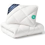 Kinderdekbed en kussen Set 100x135 cm + 40x60 cm – baby dekbed met kussen voor babybed peuterbed ledikant – deken dekbedset microvezel wit warm licht zacht Oeko-Tex alle seizoenen Wit