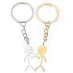 Ouligay 2 stuks sleutelhangers voor koppels, moedervriendschapscadeau, partner, beste vriendin, mama, verjaardagscadeau, hartvormige sleutelhangers voor paar, sleutelhanger voor jubileum