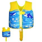 Tooklee Zwemvest voor Kinderen, Folat jas met 8 Afneembare Panelen, Geschikt voor training en zwemlessen, S/15-19kg