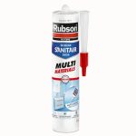 Rubson Sanitair Multi Materials, witte siliconenkit, koker van 280ml