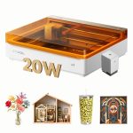 Beste laserprinter voor thuisgebruik xTool M2 20 W gesloten lasergraveermachine klasse 1 met CMYK-printer en dubbele camera, kleurlasersnijmachine voor dik hout, plexiglas en leer, alles-in-één laserprinter