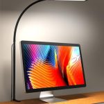 iFalarila 160 LED-bureaulamp - 10W super heldere dimbare lamp voor thuis met 3 kleurtemperaturen en 10 helderheidsniveaus, kantoorlamp inclusief USB-adapter