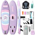 Niphean Stand-up Paddleboard met zitje, (ultralicht) SUP-board voor vrouwen, Stand-up Paddleboard met +50% Balance StabilTrac-vin, antislip opblaasbaar paddleboard voor yoga & huisdiervriendelijk
