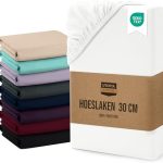 Beste materiaal hoeslaken Utopia Bedding - Hoeslaken 160x200 tot 30 cm Matrashoogte, Wit - Oeko-Tex-gecertificeerd - Eenvoudig onderhoud Zachte Geborstelde Microvezel Stof - Krimp en Vervaagt Bestendig