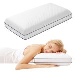 Beste Traagschuim kussen Autsel Gel Memory Foam kussen, orthopedisch kussen voor zijslapers, ergonomisch hoofdkussen met afneembare overtrek, hoofdkussen nekpijn, 60 x 40 x 10 cm