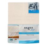 SETEX Molton matrasbeschermer, 160 x 200 cm, hoekrubbers, 100% katoen, basic, natuurlijke kleuren 1607160200001001
