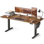 Beste zit sta bureau SONGMICS Elektrisch in hoogte verstelbaar bureau, 180 x 80 cm, USB-C-poort