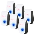 AOOWU Ultrasone ongediertebestrijder, 6 stuks muizenverjager, ultrasone en ongediertebestrijding, elektronische insectenwerend middel voor muizen, muggen, vliegen, spinnen, kakkerlakken