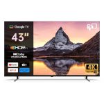 Beste budget TV FPD 43 Inch Smart TV 4K UHD Televisie Google TV Flatscreen-tv 60Hz MEMC