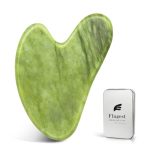 Beste gua sha steen Flagest Gua Sha Steen, 100% natuurlijke jade guasha gezichtsmassage voor zwellingen en versteviging, massagetool voor gezicht, ogen, hals voor huidverzorging (jade)