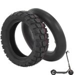 Ezweiji 80/65-6 Band met Binnenband 10x3.0, Offroad E-Scooter Reserveband 10 Inch, Verdikte Rubberen Band & Binnenband met Gebogen Ventiel, Compatibel met Kugoo M4 / Joyor/Zero 10X
