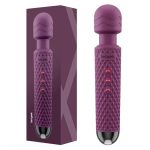 Beste wand vibrator Handheld Draadloze Elektrische Body Wand Massager met Geheugenfunctie door bed geek Massage Huid Zachte Siliconen 20 Patronen 8 Snelheden (Paars)