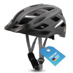 Beste helm FISCHER Urban Levin, fietshelm voor volwassenen, fietshelm, maat L/XL, 58-61 cm, grijs, met verlicht binnenringsysteem