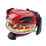 G3 Ferrari G10006 Delizia, Pizza Oven, 1200W, Thermostaat tot 400°C, Krokante Pizza in 5 minuten, Dubbele Verwarmingselementen, Inclusief Pizzascheppen & Receptenboek, Rood