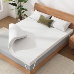 Matrastopper 160 x 200 cm, 8 cm hoge topper met afneembare en wasbare overtrek, matrastopper voor boxspringbed slaapbank, geltopper, Certipur-US gecertificeerd