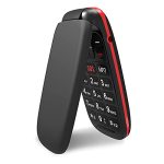 Beste iPhone voor senioren Ukuu GSM-telefoon voor senioren, mobiele telefoon voor ouderen met grote toetsen, scherm van 1,77 inch (4,5 cm), ondersteuning voor dual sim, snel bellen van 800 mAh, lange stand-bybatterij, zwart