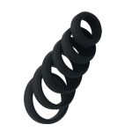 Beste penisring Zwarte 6 elastische trainingsringen Fitnessring Silicone uithoudingsvermogen ring verbetert hardheid en uithoudingsvermogen Multi-purpose trainingsring paar geschenk