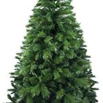 SOLAGUA NAVIDAD Kunstkerstboom extra gevuld met gecombineerde dubbele bladeren 150-240cm met metalen standaard (Groente, 150cm 418Tips)
