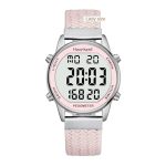 Hearkent Stappenteller horloge voor dames, fitnesstracker om te wandelen, waterdicht sporthorloge, calorieënteller, polshorloge met groot digitaal display, senioren, vrouwen, ouderen