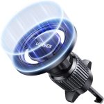 Beste iPhone autohouder UGREEN Autotelefoonhouder voor MagSafe met 20 Sterke N52-Magneten (Zwart) | Sterke Magneet met Metalen Ring, Compatibel met Diverse Ventilatieroosters, Stabiel en Duurzaam, Klein en Lichtgewicht
