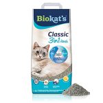 Beste kattengrit Biokat's Classic fresh 3in1, met de geur van katoenbloesem – Klontvormende kattenbakvulling met korrels in 3 verschillende groottes – 1 zak (1 x 10 l)
