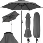 Beste parasol KINGSLEEVE® Parasol 200cm UV-bescherming 80+ Beschermhoes Slinger Kantelbaar Rond Balkon Terras Tuin Tuinparasol Marktparasol Antraciet