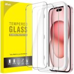 Beste scherm protector JETech Screen Protector voor iPhone 15, 3 Stuks