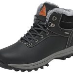 Mishansha Winterschoenen Heren Dames Winterlaarzen Warm Gevoerde Wandelschoenen Waterdicht Antislip Outdoor Laarzen, Olie Zwart, 41 EU