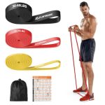 Flintronic Elastische band voor krachttraining, 3 verschillende niveaus, weerstandsband, elastische latex, voor pull-ups, crossfit, dips, pilates, yoga, heren en dames