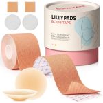 Lillypads® Premium Boob Tape – HET ORIGINEEL – Borst Tape Set incl. Siliconen Tepelcovers – Boobietape voor Rugloze & Strapless Outfits – Cup A-E