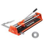 Beste tegelsnijder VEVOR 17 inch handmatige tegelsnijder voor wand- en gepolijste tegels, dubbele rails voor nauwkeurig snijden, wolfraamcarbide wiel, antislip handvat, drukstang tegen verplaatsing, nauwkeurige sneden