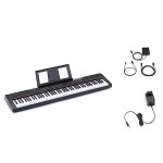 Beste digitale piano voor gevorderden Amazon Basics Draagbare digitale piano, met 88 semi-gewogen toetsen, sustain-pedaal, 2 speakers, 140 geluiden, 200 ritmes, 16 demosongs, metronoom, leermodus, zwart