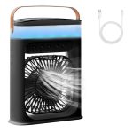 CTDMJ Mobiele Airconditioning, Draagbare Luchtkoeler, 4-in-1 Ventilator, USB, 3 Snelheden, 3 Nevelmodi, 600 ml Watertank, 6 Kleuren, Nachtlampje, Kleine Airconditioning Voor Kamer, Camping