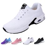 Beste schoenen voor artrose AioTio Wandelschoenen voor dames, antislip, sportschoenen, Air Cushion, modieus, licht, ondersteuning van de voetboog, vrijetijdsschoenen, Wit, 39 EU