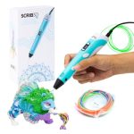 Beste 3D pennen SCRIB3D P1 3D-printerpen met display, bevat 3D-pen, 3 startkleuren PLA-filament, sjabloonboek + projecthandleiding en oplader