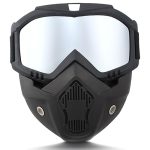 Motorbril Voor Brildragers,ESYFOR Motorhelm Rijbril Winddicht Mistbestendig Verwijderbaar Stof Bescherming Motor Masker Voor Fietsen, Off-Road Racen